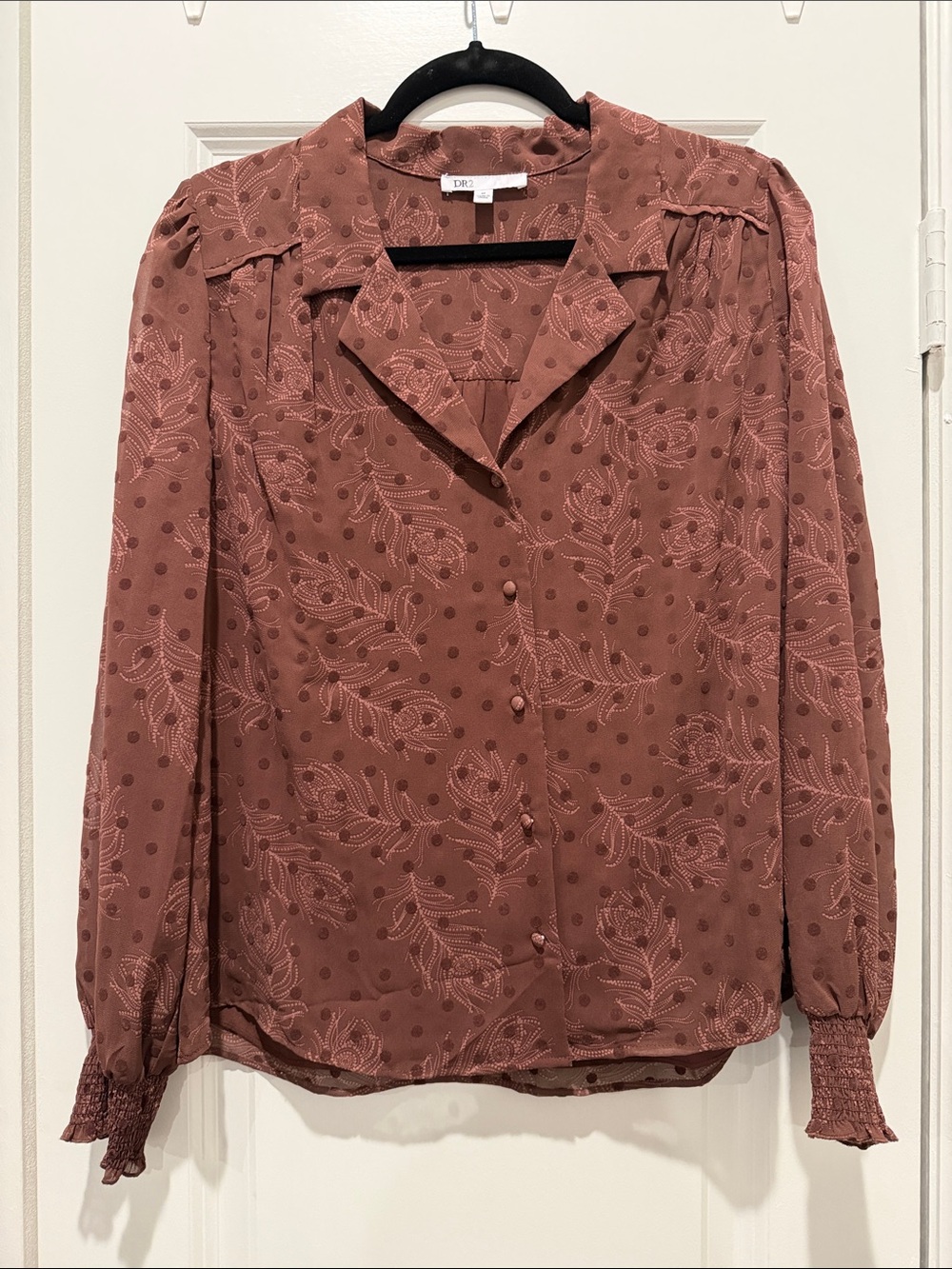 DR2 By Daniel Rainn Button-Front Blouse